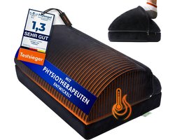 DYNMC you ergonomische werstelbare voetensteun - [ONTWIKKELD MET FYSIOTHERAPEUTEN] OEKO TEX-gecertificeerd - Warmere voetenbankje ultiem comfort, betere houding in het thuiskantoor - voetsteun bureau zwart