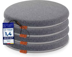 DYNMC you Zitkussen Tuinstoel 4 Stuks | Stoelkussens Eetkamer 39 cm - Rond | OEKO-TEX | Middelhard Zitkussen Orthopedisch met Traagschuim | Wasbaar Stoelkussen Buiten & Binnen | Tuinkussens, Stoel Kussen