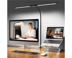 DYVNS® Daglicht Bureaulamp - Tafellamp - Daglichtlamp - Lichttherapie - Dimbaar - 5 Kleuren - Met Klem