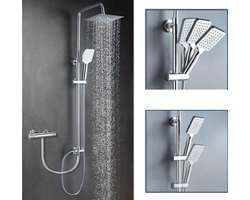 DYVNS® Regendouche Zonder Kraan - Doucheset - Douchesysteem - Douche Set - Geen Armatuur - Met Handdouche
