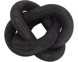 E-Ambar - Houten kettingdecoratie voor woonkamer in zwart, herbruikbaar en veilig - Sfeervolle ornamenten huisdecoratie.