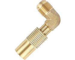 E-Ambar - Messing Propaan Elleboogadapter 3/8" Mannelijke Flare RV - Bijvullen Accessoires Tafel Grill - Lagedrukconversie.