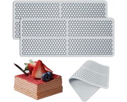 E-Ambar - Silicone Bakvormen voor Honingraat Thema, 3D Bijenkorf Design, Chocolade Decoratie - Set van 2 Stuks