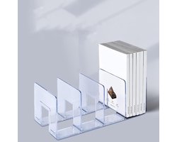 E-Ambar - Transparante Boekensteunen van Acryl voor Kantoor en Klaslokaal, Stevige Boekenplank Houder met Moderne uitstraling