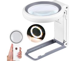 E-shop4u® - Loep - 30x - 10x - LED-verlichting - Handloep - Maculadegeneratie - Munten - Sieraden - 3 Lichtmodi - Warm - Wit - 3 AAA-batterijen - ABS - Glazen Lens - Acryllens - Gratis Verzending - Bol.com