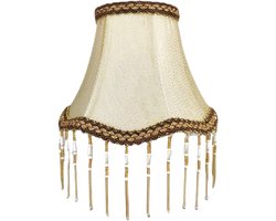 E14 Kandelaar Kroonluchter Lampenkap - Vintage Lampenkap - Lampenkap voor Tafellamp E14 - Lampenkap Stof - Victoriaanse Stijl Fringes voor Vloerlamp/Pendellamp/Tafellamp