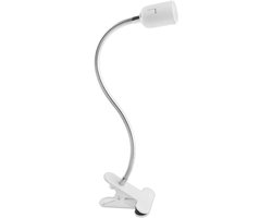 E27 Klemlampfitting - Klemlamp – 2-pack – 360° Verstelbare zwanenhals – E27 Klemlamp – Klemlamparmatuur – Geïntegreerde schakelaar – Lampvoet – Ideaal voor huisdierverzorging, plantengroei en bureauverlichting (Lamp niet inbegrepen) – Wit