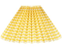 E27 Pleated Large Lamp Anti-Dazzling Table Lamp Shade - Fabric Bedroom Lampshade for Household Office - Gele Ruit Lampshade