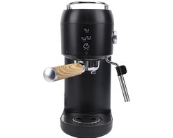 EAFC - Koffiezetapparaat – Espressoapparaat – Koffiemachine – Halfautomatisch – 20 Bar Pomp – Ingebouwde Melkopschuimer – 1,4L –Compact & Gebruiksvriendelijk - Zwart
