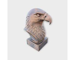 Eagle dierenbeeld - Buste van dierenkop 20cm | Realistisch & Decoratief Beeldje voor Thuis of Kantoor