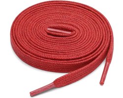 Eamber - Gewaxte katoenen leren laarzen casual schoenen met platte veters voor heren en dames - Rood - 60 cm - 23,62 inch - Set van 2 paars.