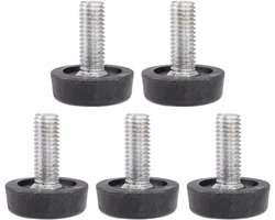 Eamber - Zwarte Meubelniveauversteller Schroef met M8 x 20mm - 5 Stuks