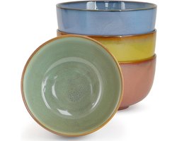 Earnest Living Tableware Sets - Plates and Bowls Sets - 30oz Mixing Bowls - Ramen Bowl Set - 6 Inch Soup Bowls - Serving Bowls - Ceramic Fruit Bowl Set of 4 - for Pasta Salad Cereals - Kitchen