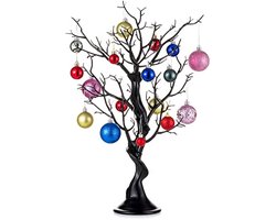 Easter Twig Tree - 58cm hoge kunstmatige Halloween-boom, decoratieve kerstwensboom tafelblad middelpunt voor bruiloft verjaardag Thanksgiving-feest binnen en buiten nep decoratie boom, zwart