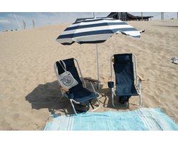 Easy Beach Chair - campingstoel aluminium - rugzakstoel - blauw