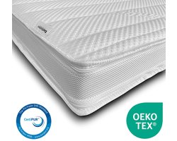 Easy Bedden® Topdekmatras XXL - Topper 180x220 - 12 cm dik - Silver Tencel hoes -HR Koudschuim Hybride - circa 12cm dik - Orthopedisch