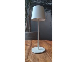 EASY BY FHL | ROXI - Tafellamp oplaadbaar - Zand - Beige - Draadloos - Dimbaar - 27,5 cm hoog - 3 lichtkleuren - Geschikt voor binnen en buiten - Nachtlamp - Waterdicht IP54