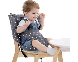 Easy Seat Draagbare Reizen Kinderstoel - Verstelbaar en Veilig - Wasbaar Peuter Kinderstoelhoes - Praktische Stof - Handtas Formaat