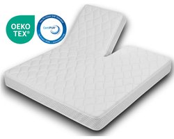 EasyBedden® SPLIT Topdekmatras XXL - Topper 140x210 - 12 cm dik - TENCEL SILVER hoes - Visco Nasa Traagschuim GEL - circa 12cm dik - Orthopedisch