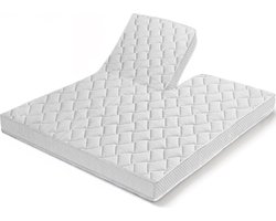 EasyBedden® SPLIT Topdekmatras XXL - Topper 180x200 - 12 cm dik - TENCEL SILVER hoes - Visco Nasa Traagschuim GEL - circa 12cm dik - Orthopedisch