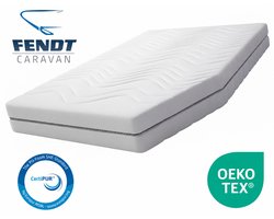 EasyBedden® Topper Frans Bed Fendt Caravan Maatwerk 135x196 circa 9 cm – HR45 Koudschuim – Bamboo Tijk – Ventilerend & Antibacterieel – Comfort Topper Matrasverhoger