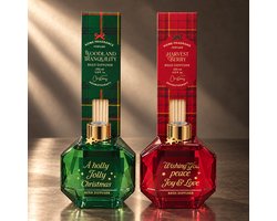 EasyMart Geurstokjes Set 2-Delig - Huisparfum & Geurverspreider - Diffuser Set 2 x 200 ml - Harvest Berry & Woodland Tranquility - 12 Geurstokjes - Luxe Cadeauset - Kerstcadeau