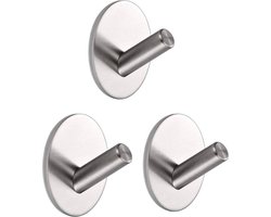 EAVY Handdoekhaakjes Zelfklevend - Set van 3 Handdoek Haakjes - Wandhaak - Handdoekhouder