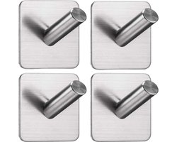 EAVY Handdoekhaakjes Zelfklevend - Set van 4 Handdoek Haakjes - Wandhaak - Handdoekhouder