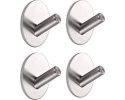 EAVY Handdoekhaakjes Zelfklevend - Set van 4 Handdoek Haakjes - Wandhaak - Handdoekhouder