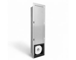 EAVY - Inbouw Toilet Rolhouder Zwart RVS - Reserverolhouder - Inbouwnis