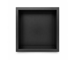 EAVY - Inbouwnis Badkamer Zwart - 30×30×10 cm - RVS