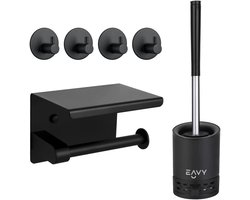 EAVY - Toilet Accessoires - WC Rolhouder & Toiletborstel & Handdoekhaakjes - WC Accessoires