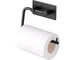 EAVY WC rolhouder Zonder Boren - Zelfklevend - RVS Toiletrolhouder Zwart