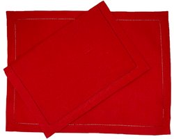 Ebba placemat red, set van 4