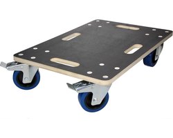 ECD Germany transportserie transportroller met 2x feststellbremse 40x60 cm sebdruckplaat PP-Räder tot 800 kg meubelroller en transporthulp voor verhuizing meubels en zwaar vervoer rollende trolley met remmen praktisch en stevig transportmiddel