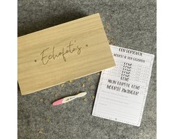 Echo bewaarkistje van hout [groot] met set echokaarten - Studio Thoés - bewaardoos echofoto's - zwangerschap