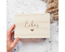 Echokistje - houten kistje voor echo's - echo bewaarkistje rechthoek