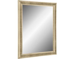 Echt glazen wandspiegel op maat 35x100 cm in bladzilver – Voor Hal of Salon - Inclusief Hangers