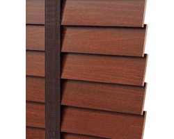 Echt Houten Jaloezieën Binnen, Natuurlijk Hout voor Woonkamer en Slaapkamer, 50mm Lamellen