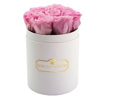 Echte Eeuwige Rozen van Rose du Château – Roze – Elegance Small Flowerbox – Handgemaakt & Duurzaam – Luxe Cadeau voor Valentijnsdag, Moederdag of Verjaardag – Tijdloze Zachte Schoonheid – TELEO