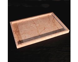 Echte luxe natuurlijke marmeren ijdelheid lade echt marmeren opbergbak voor home decor stenen lade voor badkamer/keuken/ijdelheid/dressoir niet-hars/niet-keramiek/crème roos