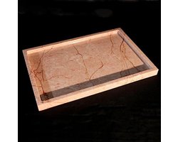 Echte luxe natuurlijke marmeren ijdelheid lade echt marmeren opbergbak voor home decor stenen lade voor badkamer/keuken/ijdelheid/dressoir niet-hars/niet-keramiek/crème roos