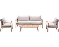 Eclipse loungeset - 4-dlg.-acaciahout met white wash - sand