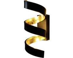 ECO-Light LED-HELIX-AP3 NER LED-HELIX-AP3 NER LED-wandlamp 9 W Warmwit Goud, Zwart