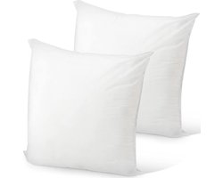 Eco-Lux kussen inserts - extra vulling hollowfibre - premium kwaliteit - vierkant - 45 x 45 cm - decoratieve vullers - bank en bedden - VK gemaakt - verpakking van 2 binnenkussen 40x40