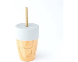 Eco Rascals Bamboe Beker Set - Geel - Milieuvriendelijk Drinkgerei - Kindvriendelijke Beker - Antibacterieel - Veilig Siliconen Tuit