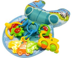 Eco Toys - Jungle Olifant Buiktrainer - Met 3 Rammelaartjes en Knisperspeeltje - Kleur en Model Speeltjes Kunnen Variëren - Geschikt vanaf 0 Maanden