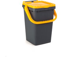 Ecoplus 25 liter afvalemmer geel - afvalscheidingsbak - sorteerbak - afvalbak