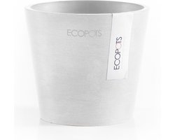 Ecopots Amsterdam 10,5 - Pure White - Ø10,5 x H9,2 cm - Ronde witte bloempot / plantenpot