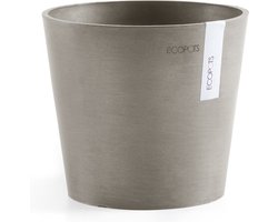Ecopots Amsterdam 17 - Taupe - Ø17 x H14,7 cm - Ronde taupe bloempot / plantenpot
